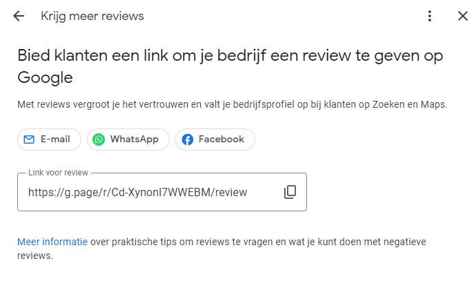 Google review link achterlaten 2